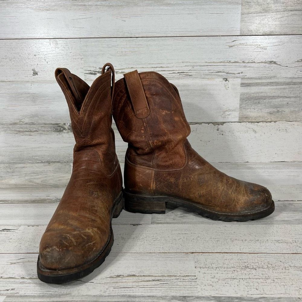 Tecovas Stockton Bison Leather Men's Boots - Picture 6 of 8
